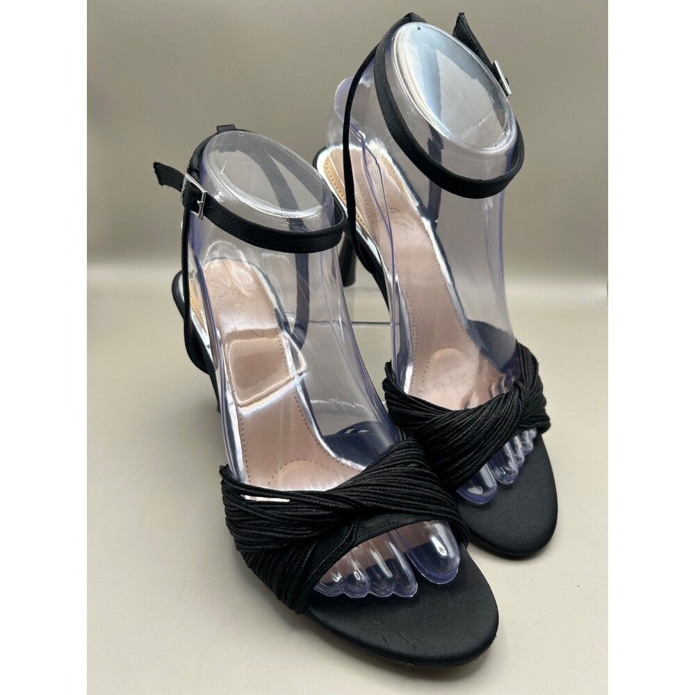 Jewel Badgley Mischka Women's Nanette Stiletto Dress Sandals Black Size 7